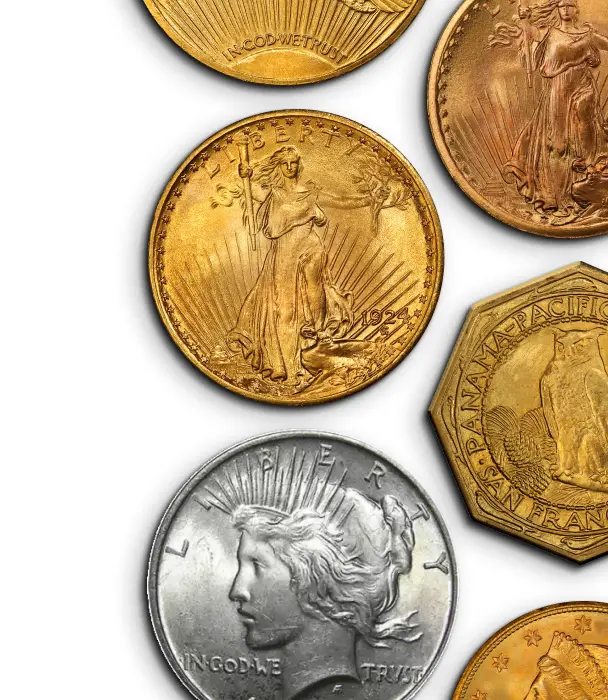 Auction Coins Illustration